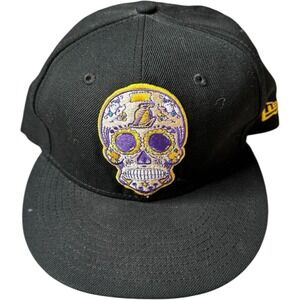 Los Angeles Lakers Dia Los Muertos Sugar Skull Baseball Hat Snapback Cap Kobe